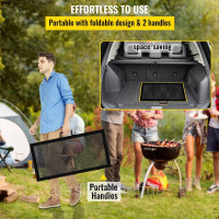 Vevor 317592 Foldable Square 914x914mm Grill Grate Fire Pit X Маркування чорний Vevor 317592 Foldable Square 914x914mm Grill Grate Fire Pit X Маркування чорний