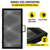 Vevor 317592 Foldable Square 914x914mm Grill Grate Fire Pit X Маркування чорний Vevor 317592 Foldable Square 914x914mm Grill Grate Fire Pit X Маркування чорний