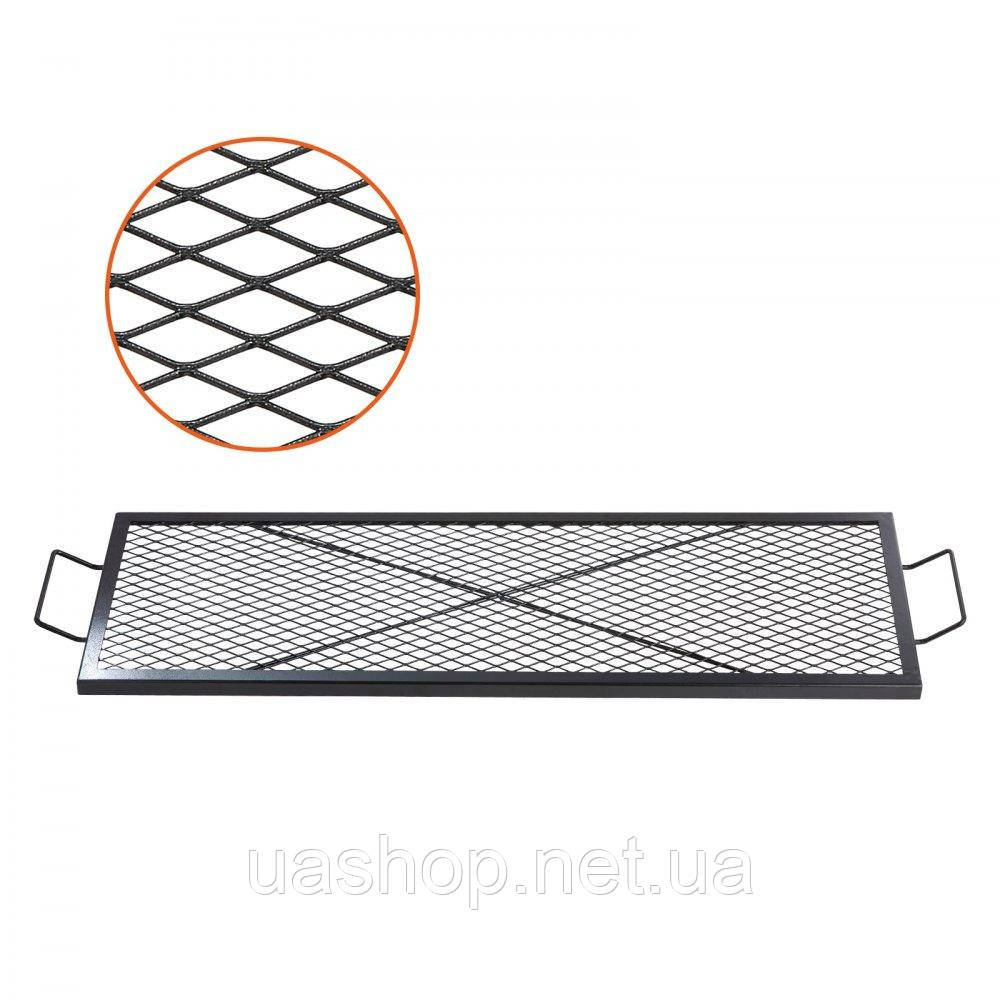 Vevor 317594 1110 x 380 x 25 мм X-Marks решітка-гриль для багаття, прямокутна решітка-гриль, сталева решітка-гриль для багаття з