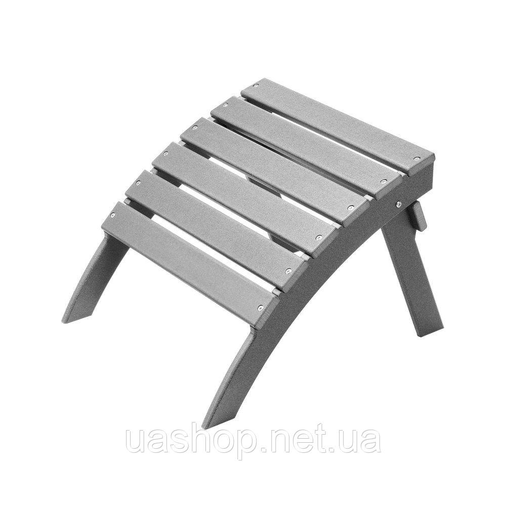 Vevor 317618 Figprest adirondack othoman 547x480x377mm hdpe садовий стілець складний сірий