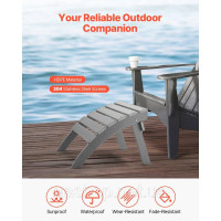 Vevor 317618 Figprest adirondack othoman 547x480x377mm hdpe садовий стілець складний сірий Vevor 317618 Figprest adirondack othoman 547x480x377mm hdpe садовий стілець складний сірий