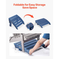 Vevor 317621 Підставка для ніг Adirondack Ottoman 400x480x330mm HDPE садовий стілець складний синій Vevor 317621 Підставка для ніг Adirondack Ottoman 400x480x330mm HDPE садовий стілець складний синій