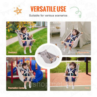Vevor 317647 Гамак-гойдалка Canvas, 3-режимна дитяча гойдалка для приміщень/вулиці з 5-точковим ременем безпеки та ременями для