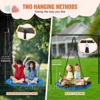 Vevor 317640 Дитяча гойдалка Tree Swing Saucer Swing 1016mm 340kg Oxford Blue
