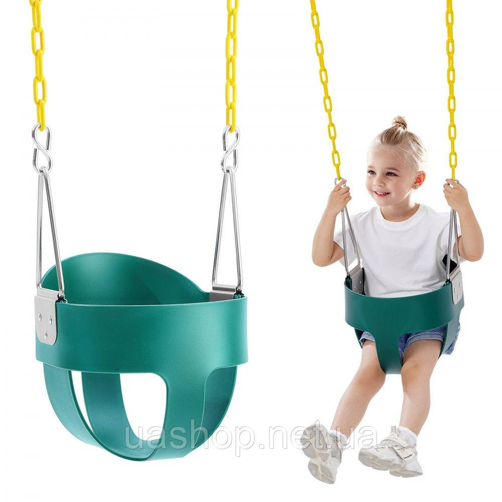 Vevor 317650 Дитячі гойдалки з високою спинкою, дитячі гойдалки, зелений сад