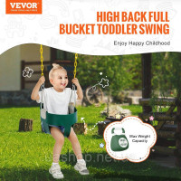 Vevor 317650 Дитячі гойдалки з високою спинкою, дитячі гойдалки, зелений сад