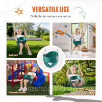 Vevor 317650 Дитячі гойдалки з високою спинкою, дитячі гойдалки, зелений сад
