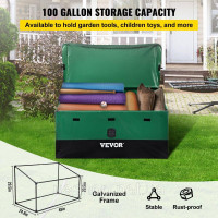 Vevor 317663 Ящик для зберігання на відкритому повітрі 440L 122 x 63 x 75 см Промисловий рівень брезентовий брезентовий Vevor 317663 Ящик для зберігання на відкритому повітрі 440L 122 x 63 x 75 см Промисловий рівень брезентовий брезентовий