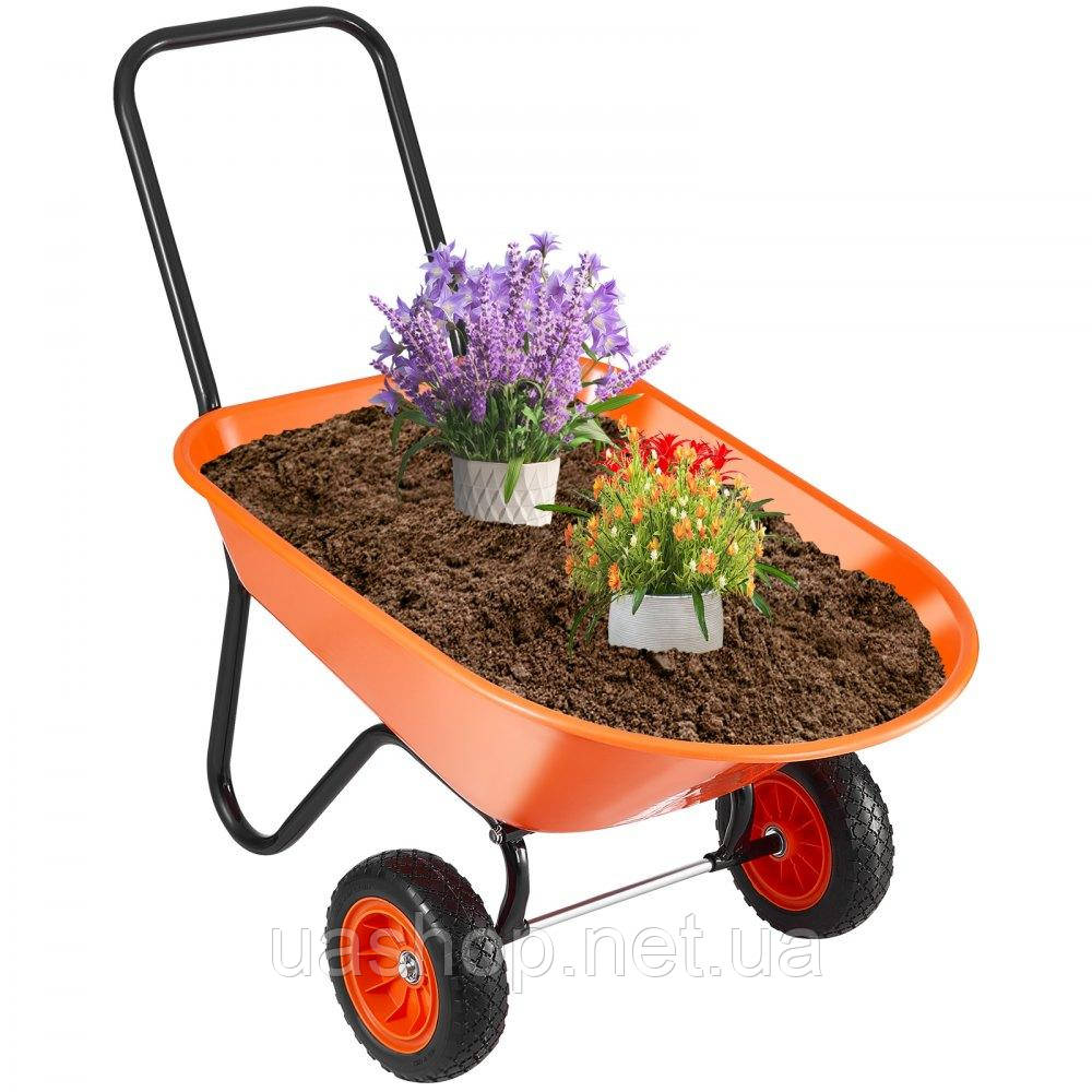 Vevor 317675 тачка транспортна тачка будівельна тачка штовхач 180кг 125х63х82см