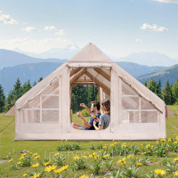 VEVOR 256670 Надувні намети для кемпінгу 4x3x2 м, 5-8 осіб, 300D Oxford Glamping Tent з підключенням до печі,