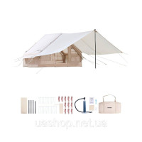 Vevor 776401 Надувні намети для кемпінгу 3x2x2 м, 3-5 осіб, 300D Oxford 4 Season Glamping Tent with Canopy,