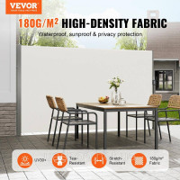Vevor 317854 Боковий тент 160 x 300 см Бокова стінка тенту з поліефірної тканини з поліуретановим покриттям Ручка тенту висувна з Vevor 317854 Боковий тент 160 x 300 см Бокова стінка тенту з поліефірної тканини з поліуретановим покриттям Ручка тенту висувна з