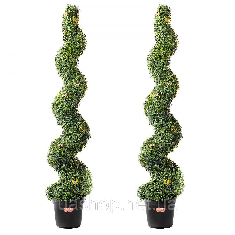Vevor 317898 Упаковка з 2 шт. Штучна штучна рослина Tower Tower Topiary Spiral 152,4 см