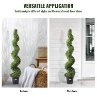 Vevor 317898 Упаковка з 2 шт. Штучна штучна рослина Tower Tower Topiary Spiral 152,4 см
