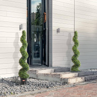 Vevor 317898 Упаковка з 2 шт. Штучна штучна рослина Tower Tower Topiary Spiral 152,4 см