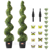 Vevor 317898 Упаковка з 2 шт. Штучна штучна рослина Tower Tower Topiary Spiral 152,4 см