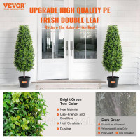 Vevor 317901 Набір із 2 шт. Штучний самшит Tower Topiary PE Декоративний самшит 91,4 см