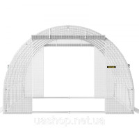 Vevor 318014 Теплиця Фольгована теплиця 6,1х3х2,1м арочний дах Теплиця Оцинкований сталевий каркас 140 г/см3 ПЕ Мобільна теплиця