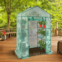 Vevor 318017 Теплиця плівкова 141x74.5x205см теплиця для томатів 15кг вантажопідйомність теплиця садовий будиночок холодний каркас