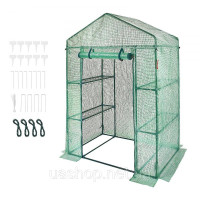 Vevor 318017 Теплиця плівкова 141x74.5x205см теплиця для томатів 15кг вантажопідйомність теплиця садовий будиночок холодний каркас