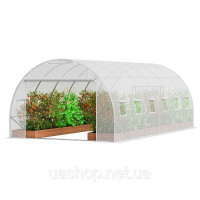 Vevor 318019 Теплиця тунель теплиця холодна каркасна томатний дім PE 590x295x198см білий