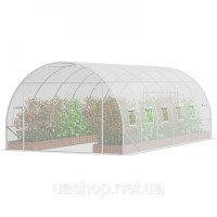 Vevor 318019 Теплиця тунель теплиця холодна каркасна томатний дім PE 590x295x198см білий