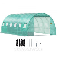 Vevor 318023 Теплиця з арочним дахом 6,1х3х2,1м Теплиця з плівки Оцинкований сталевий каркас і поліетиленова кришка Тепличний