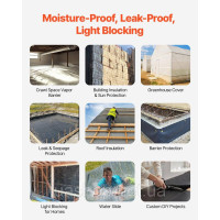 Vevor 318078 ВЕВОР ПЕ будівельна плівка 3,05х30,48м укривна плівка захисна плівка стяжка плівка плівка 0,15мм Vevor 318078 ВЕВОР ПЕ будівельна плівка 3,05х30,48м укривна плівка захисна плівка стяжка плівка плівка 0,15мм