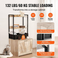 Vevor 318112 Тумба для котів Туалет для котів Будиночок для котів 2-ярусна полиця 599х500х1270мм 60кг Vevor 318112 Тумба для котів Туалет для котів Будиночок для котів 2-ярусна полиця 599х500х1270мм 60кг