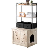 Vevor 318112 Тумба для котів Туалет для котів Будиночок для котів 2-ярусна полиця 599х500х1270мм 60кг Vevor 318112 Тумба для котів Туалет для котів Будиночок для котів 2-ярусна полиця 599х500х1270мм 60кг