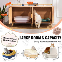 Vevor 318114 котячий туалет кошачий лоток тумба тумба котяча 1,19х0,5х0,55м колір дерева