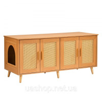 Vevor 318114 котячий туалет кошачий лоток тумба тумба котяча 1,19х0,5х0,55м колір дерева