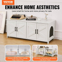 Vevor 318116 котячий туалет котячий лоток тумба тумба котяча 1,19х0,46х0,5м білий Vevor 318116 котячий туалет котячий лоток тумба тумба котяча 1,19х0,46х0,5м білий