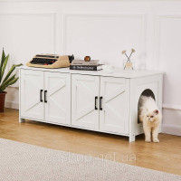 Vevor 318116 котячий туалет котячий лоток тумба тумба котяча 1,19х0,46х0,5м білий Vevor 318116 котячий туалет котячий лоток тумба тумба котяча 1,19х0,46х0,5м білий