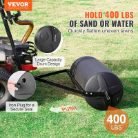 Vevor 318128 Коток для газону 1240x1158x445мм Ручний коток LLDPE та Q235 Садовий коток 181кг Польовий коток з 2 входами для води Vevor 318128 Коток для газону 1240x1158x445мм Ручний коток LLDPE та Q235 Садовий коток 181кг Польовий коток з 2 входами для води