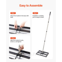 Vevor 318135 Lawn Racel з Roll Level Rake Levellrake Lawn Care 254x431mm