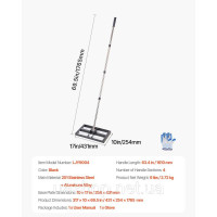 Vevor 318135 Lawn Racel з Roll Level Rake Levellrake Lawn Care 254x431mm