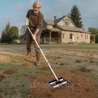 Vevor 318135 Lawn Racel з Roll Level Rake Levellrake Lawn Care 254x431mm