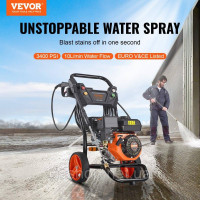 Vevor 318177 бензинова мийка високого тиску 3400PSI 2.6GPM з набором 5 насадок для автомобілів вертикальна Vevor 318177 бензинова мийка високого тиску 3400PSI 2.6GPM з набором 5 насадок для автомобілів вертикальна