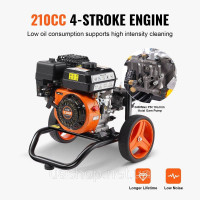 Vevor 318177 бензинова мийка високого тиску 3400PSI 2.6GPM з набором 5 насадок для автомобілів вертикальна Vevor 318177 бензинова мийка високого тиску 3400PSI 2.6GPM з набором 5 насадок для автомобілів вертикальна