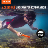 Vevor 318221 Металошукач Пінпоінтер IP68 Повний водонепроникний металошукач 3 режими Полювання на скарби з Vevor 318221 Металошукач Пінпоінтер IP68 Повний водонепроникний металошукач 3 режими Полювання на скарби з
