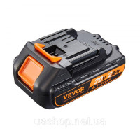 Vevor 318285 Замінний літієвий акумулятор 20V 2000mAh для електроінструментів, макс. вихідний струм 20A, акумулятор із захистом Vevor 318285 Замінний літієвий акумулятор 20V 2000mAh для електроінструментів, макс. вихідний струм 20A, акумулятор із захистом