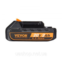 Vevor 318285 Замінний літієвий акумулятор 20V 2000mAh для електроінструментів, макс. вихідний струм 20A, акумулятор із захистом Vevor 318285 Замінний літієвий акумулятор 20V 2000mAh для електроінструментів, макс. вихідний струм 20A, акумулятор із захистом