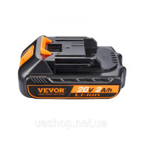Vevor 318285 Замінний літієвий акумулятор 20V 2000mAh для електроінструментів, макс. вихідний струм 20A, акумулятор із захистом