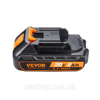 Vevor 318285 Замінний літієвий акумулятор 20V 2000mAh для електроінструментів, макс. вихідний струм 20A, акумулятор із захистом