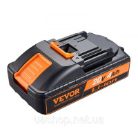 Vevor 318283 Замінна літієва батарея 20V 4000mAh для електроінструментів Макс. Акумулятор вихідного струму 40 А із захистом від