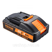 Vevor 318283 Замінна літієва батарея 20V 4000mAh для електроінструментів Макс. Акумулятор вихідного струму 40 А із захистом від