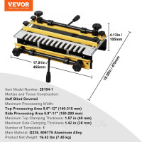 Vevor 318247 Фрезерний верстат для ластовиного хвоста Шаблон фрезерного верстата для ластовиного хвоста 12,7 мм Vevor 318247 Фрезерний верстат для ластовиного хвоста Шаблон фрезерного верстата для ластовиного хвоста 12,7 мм