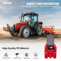 Vevor 310741 Портативний дизельний бак 439,11 л, мобільна система резервуарів, червона мобільна дизельна заправна станція, 140 Вт, Vevor 310741 Портативний дизельний бак 439,11 л, мобільна система резервуарів, червона мобільна дизельна заправна станція, 140 Вт,