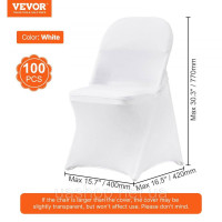 Vevor 311532 Чохли на стільці з еластичного спандекса для розкладних стільців, універсальна посадка, короткий передній чохол, Vevor 311532 Чохли на стільці з еластичного спандекса для розкладних стільців, універсальна посадка, короткий передній чохол,